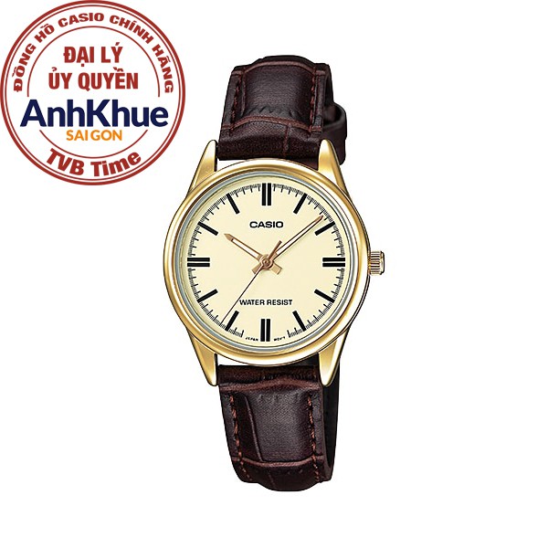 Đồng hồ nữ dây da Casio chính hãng Anh Khuê LTP-V005GL-9AUDF (28mm)