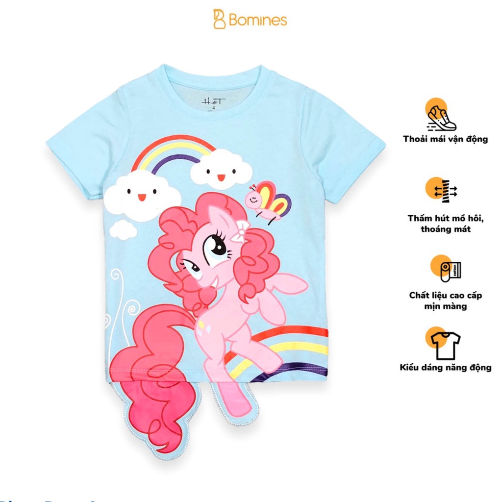 Áo thun bé gái hoạt hình Little Pony, vịt Daisy xinh xắn vải thun cotton thoáng mát 12-30kg hãng Bomines