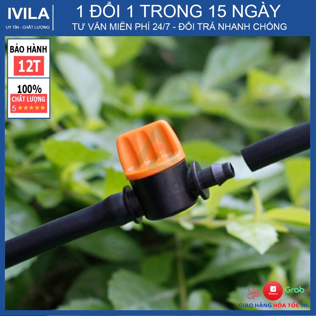 Combo 10 Van khóa Sino - Phụ kiện Khóa Ống LDPE 6mm - Van khóa sino 1 đầu gân, 2 đầu gân