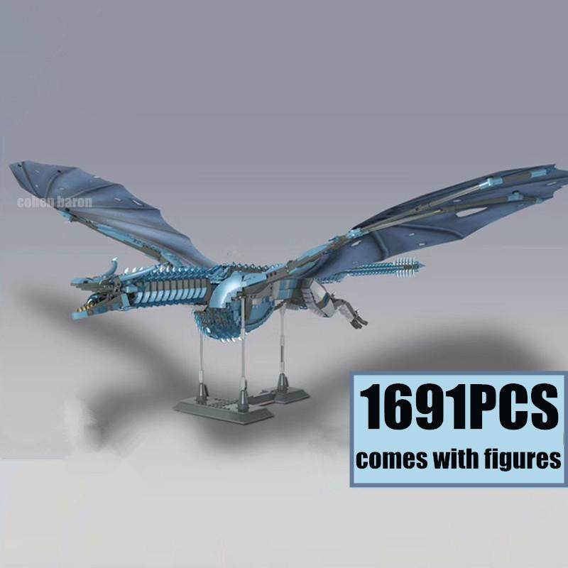 Đồ chơi lắp ráp super 18K GAME OF THRONES Vua Rồng Lửa và rồng băng K89 Drogon K90 Weselon