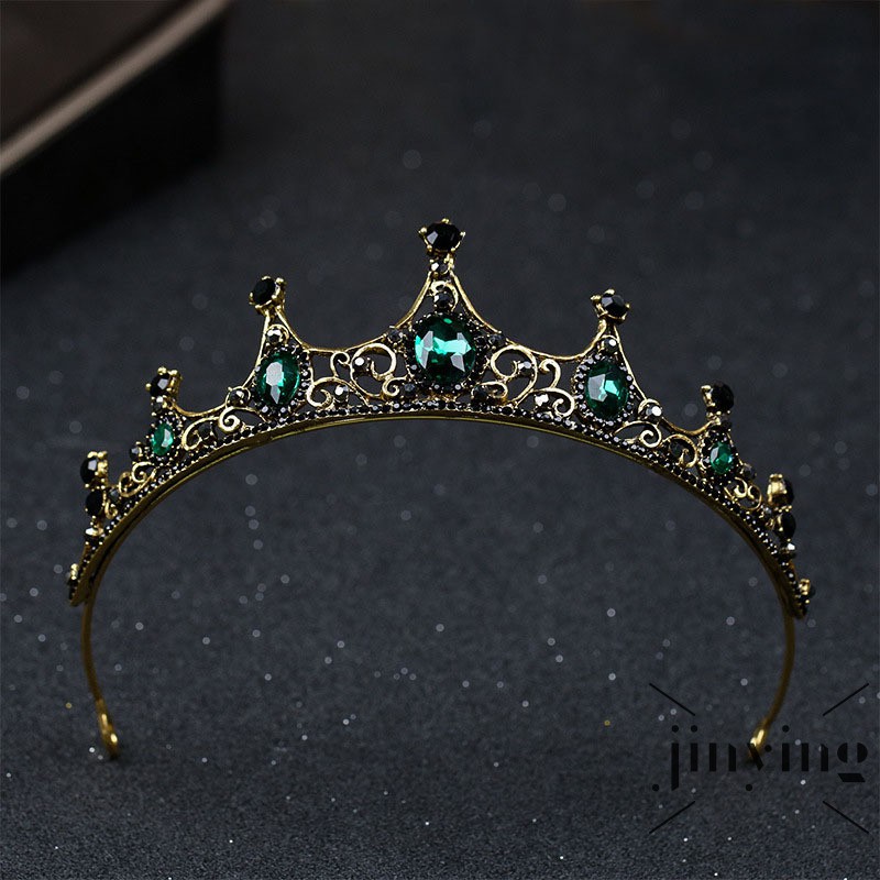 GETNOIVAS Vương miệng đính đá pha lê phong cách vintage thời trang cho cô dâu