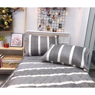 Bộ drap gối chăn ( mền) 100% cotton lụa hàn quốc