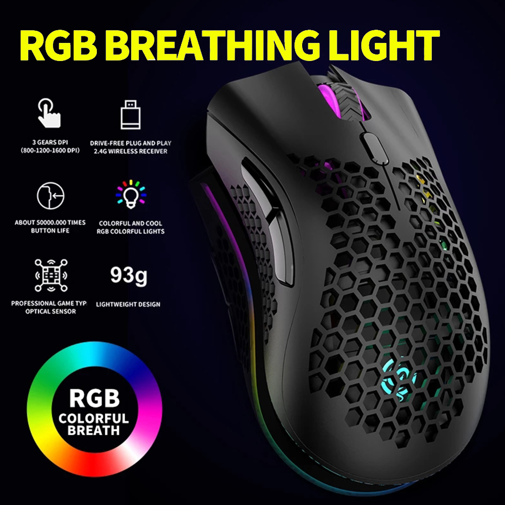 Chuột không dây Chuột máy tính Gamer PC Im lặng Mause Chuột công thái học có thể sạc lại Chuột chơi game quang