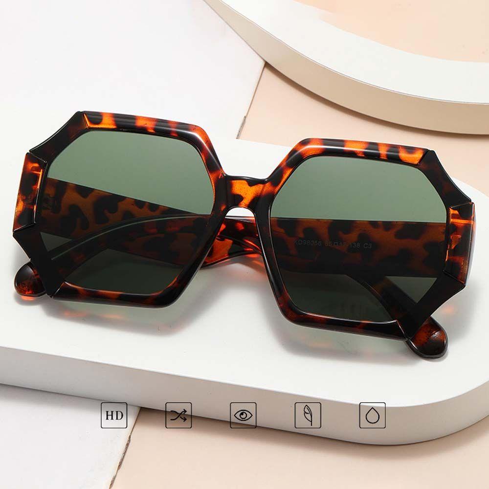 Kính Mát Khung Lớn Tròng Lục Giác Nhiều Màu Chống Tia UV400