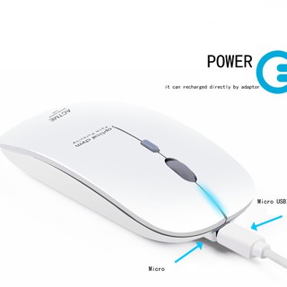 Chuột không dây thời trang pin sạc thông minh bằng cổng USB ACTME