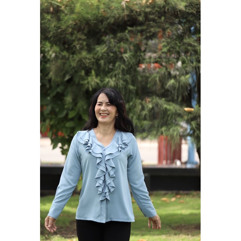 Áo dún bèo tay dài cao cấp ảnh thật AG02-1220