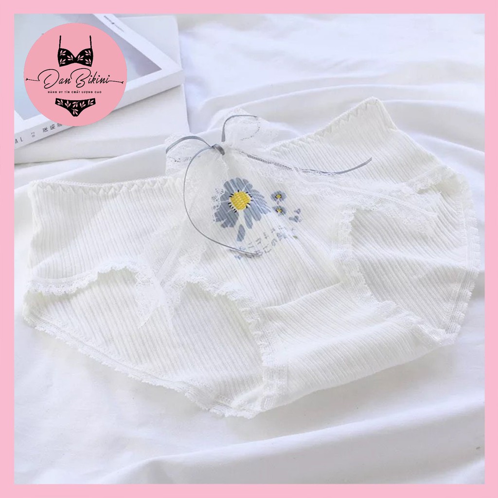 Quần Lót Nữ ❤️FREESHIP❤️ Quần Lót Nữ gân tăm hình hoa cúc ❤️ Quần Lót kháng khuẩn chống viêm tôn dáng mã 0127 | BigBuy360 - bigbuy360.vn