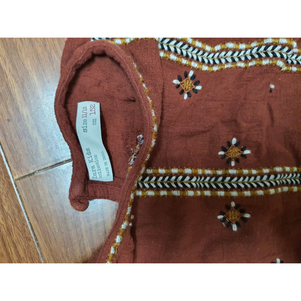 Váy baby doll màu cam đất