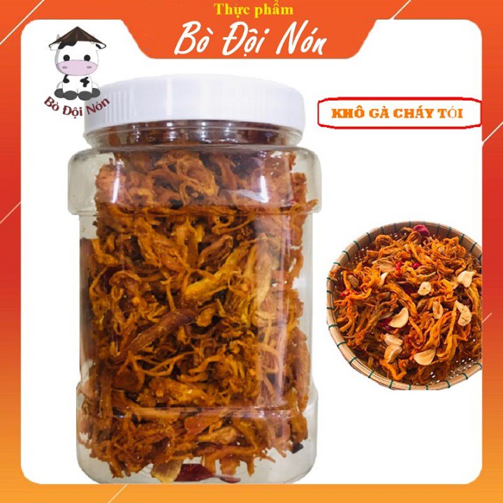 500g KHÔ GÀ CHÁY TỎI LOẠI MỚI có chứng nhận VSATTP