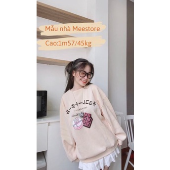 Áo Sweater nỉ in chữ Hàn Quốc- Nỉ ngoại dài tay dáng rộng Ulzzang siêu hot | BigBuy360 - bigbuy360.vn