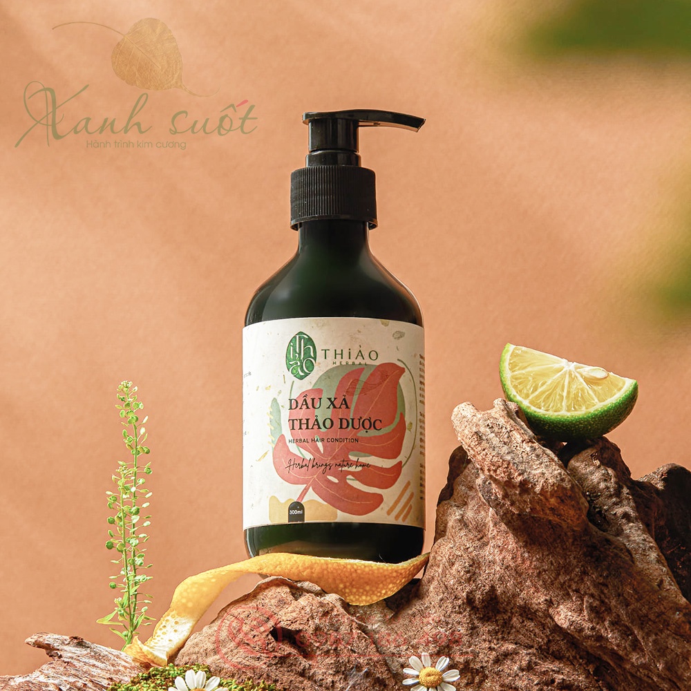 [ThiẢo Herbal] Gội Đầu Thảo Mộc- Dễ Gội, Thơm Tóc, Đậm Hương Nhu, Vỏ Bưởi,Dưỡng Tóc Suôn Mượt- Herbal Shampoo [Xanh Suốt