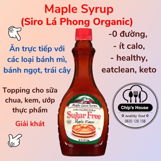 Siro Lá Phong Organic MAPLE SYRUP cho người eat clean, gym, diet, keto, ăn kiêng, tiểu đường