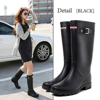 [Cherry · cc] Giày đi mưa thời trang dành cho nữ dành cho người lớn Giày đi mưa cao cấp có khóa Giày đi mưa dài Hàn Quốc Giày bốt Martin Giày đi tuyết Giày bốt xe máy chống nước Dirt-Res