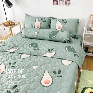 Combo 5 món chăn hè Cotton Poly ( 1 chăn hè, 1 ga, 2 vỏ gối nằm, 1 vỏ gối ôm) - Kích thước M2/M6/M8/2M2