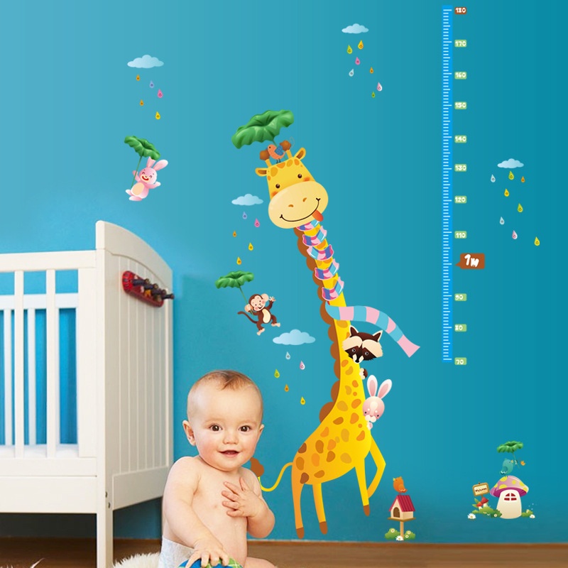 Decal 3D dán tường có thước đo chiều cao Cltii