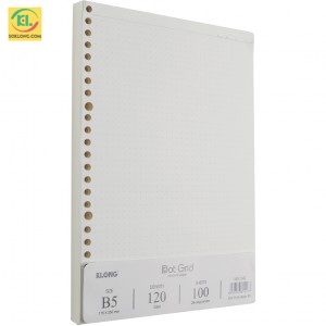 Ruột sổ còng B5 Dot Grid chấm lưới tròn Klong - 100 tờ MS 547