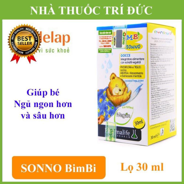 Sonno Bimbi - Thảo dược châu âu giúp bé ngủ ngon, dành cho trẻ khó ngủ, ngủ không sâu giấc (Chai 30ml)