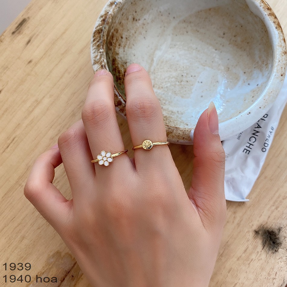 Nhẫn Eleanor Mạ Vàng 14K Nữ Tính, Vintage Cho Nữ