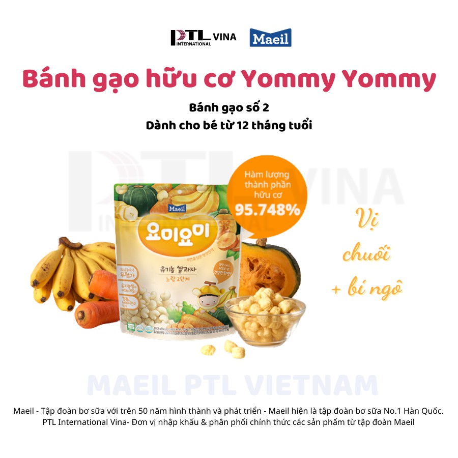 Combo 2 gói bánh gạo ăn dặm Maeil nhập khẩu Hàn Quốc dành cho bé từ 12M