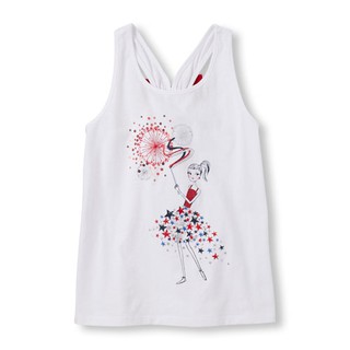Áo thun sát nách phối ren Place , Size 4-16T , Cambo xuất xịn