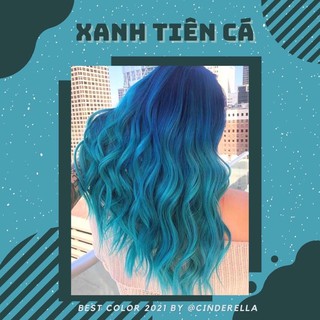Thuốc nhuộm tóc Xanh tiên cá (kèm trợ nhuộm, găng tay)