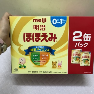 Sữa meiji 0-1 lon 800g