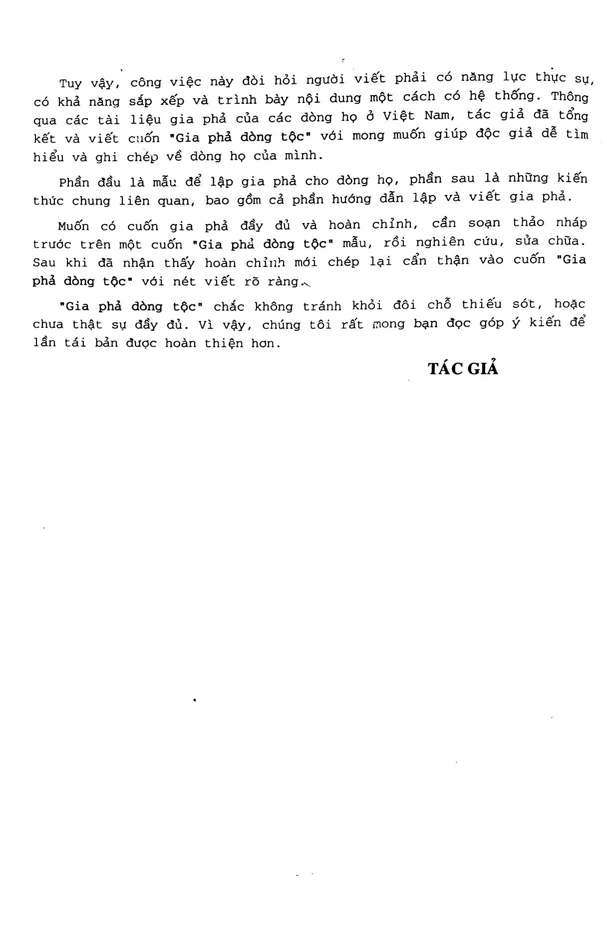 Sách Gia Phả Dòng Tộc - Bìa Cứng