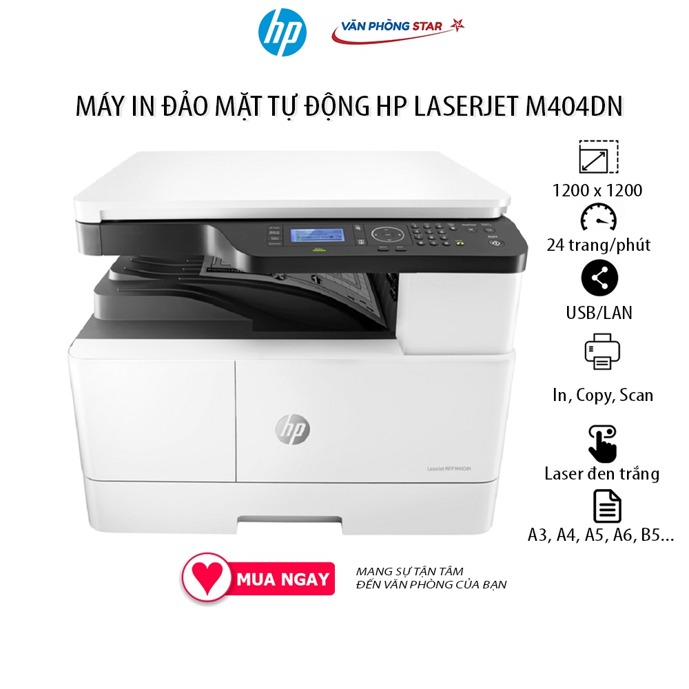 [FREESHIP] Máy in đa chức năng HP LaserJet M440dn in 2 mặt tự động tốc độ 24 trang/phút, độ phân giải 1200 x 1200