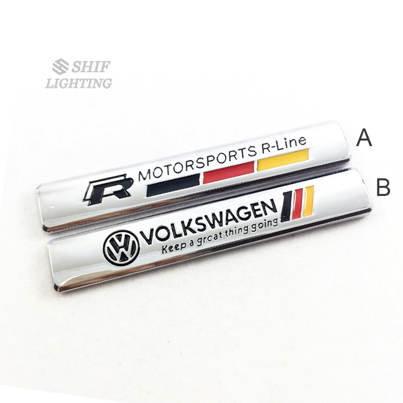 Miếng dán kim loại hình logo dòng chữ trang trí xe hơi VW volkswangen tiện dụng