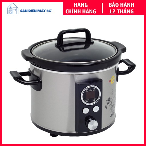 [Mã ELHADEV giảm 4% đơn 300K] Nồi Hầm Chậm Nấu Cháo Tự Động Điện Tử BBcooker DS25 2.5 Lít (Có thể kho cá, kho thịt)