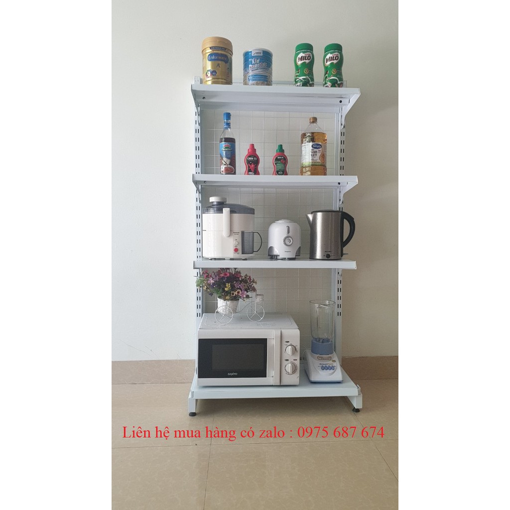 Kệ Để Lò Vi Sóng, Lắp ráp thông minh, thép sơn tĩnh điện, kệ chịu lực tốt Dài 70cm, rộng 40cm, cao 150cm gồm 4 tầng