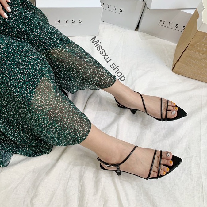 Giày sandal nữ mũi nhọn dây mảnh 5cm thời trang MYSS - SD66