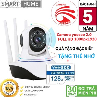 (Tặng Thẻ Nhớ 128GB YOOSEE Bảo hành 5 năm ) - CAMERA WIFI - YOOSEE WIFI 5 RÂU SIÊU NÉT 2.0 FULL HD A 1920 x 1080P