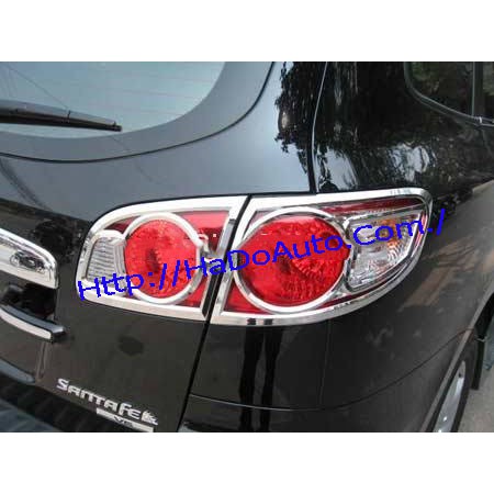 Bộ Ốp Viền Đèn Pha Hậu Cho Xe Santafe 2006/2009