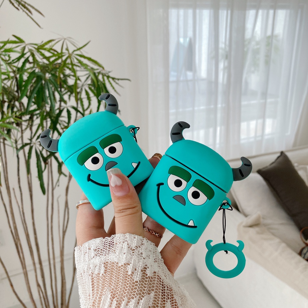 Vỏ silicon hình nhân vật hoạt hình 3D dễ thương bảo vệ cho hộp sạc tai nghe Inpods i7s TWS Pro