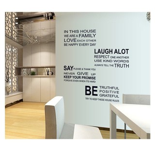 (HCM) Decal dán tường ý nghĩa Tranh chữ Tiếng anh In This House mẫu số 1 - DKN001 - decalhcm