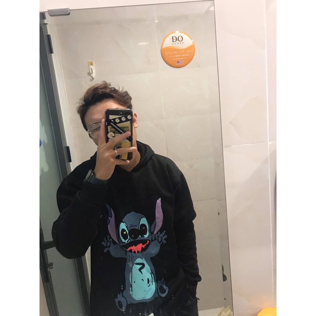 Áo Hoodie Unisex Chuột Stitch chất Liệu Nỉ Bông Xuất Hàn Cao Cấp | BigBuy360 - bigbuy360.vn