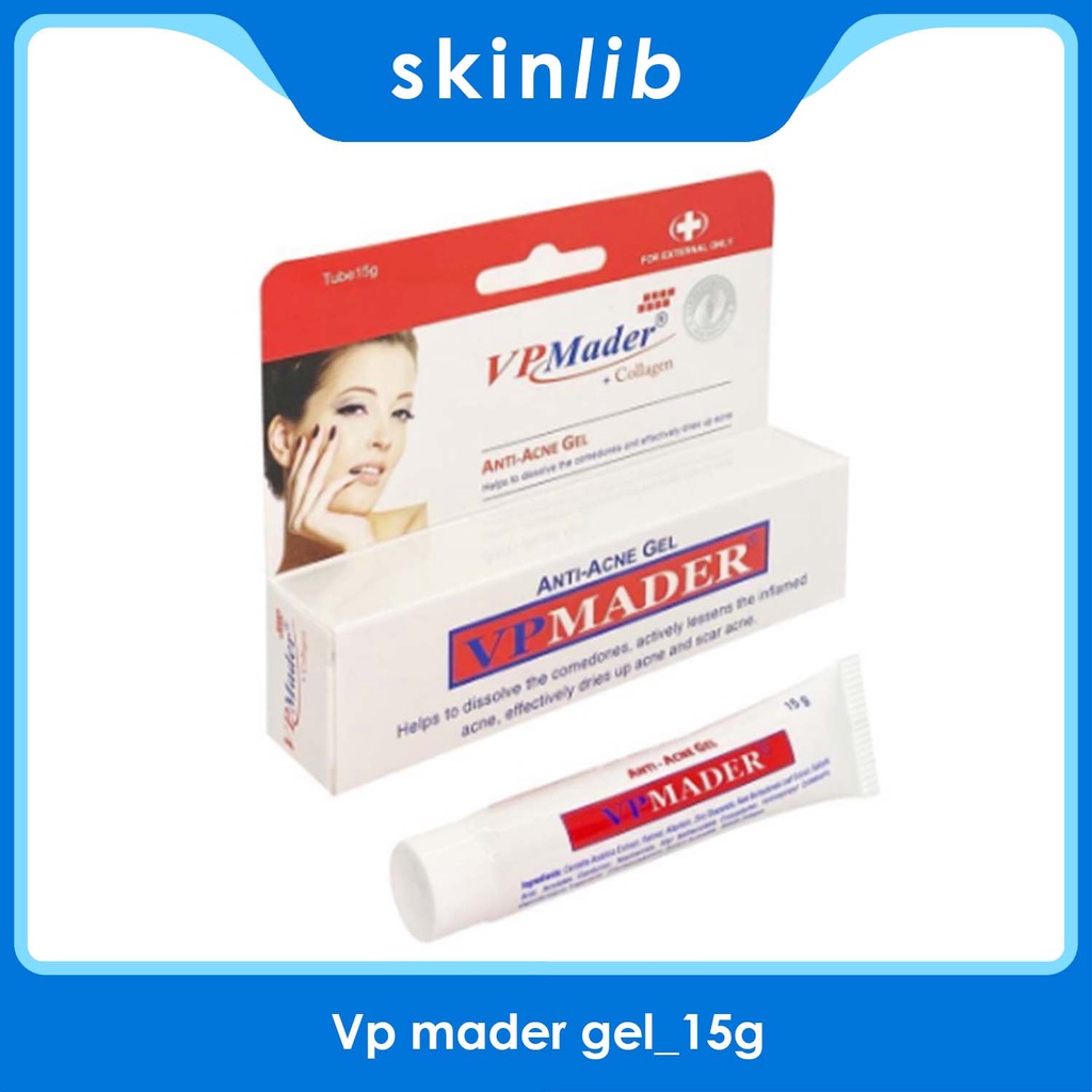 ✅[ Giảm mụn cấp tốc] Kem ngừa mụn, giảm thâm, bổ sung Collagen giúp da mịn màng, trắng sáng Vp Mader 15g