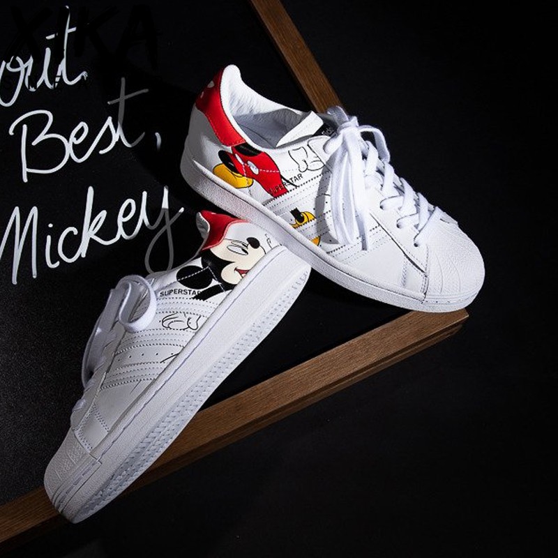 DISNEY Giày Thể Thao adidas superstar size 36-40 fw2901 Họa Tiết Chuột mickey Dễ Thương