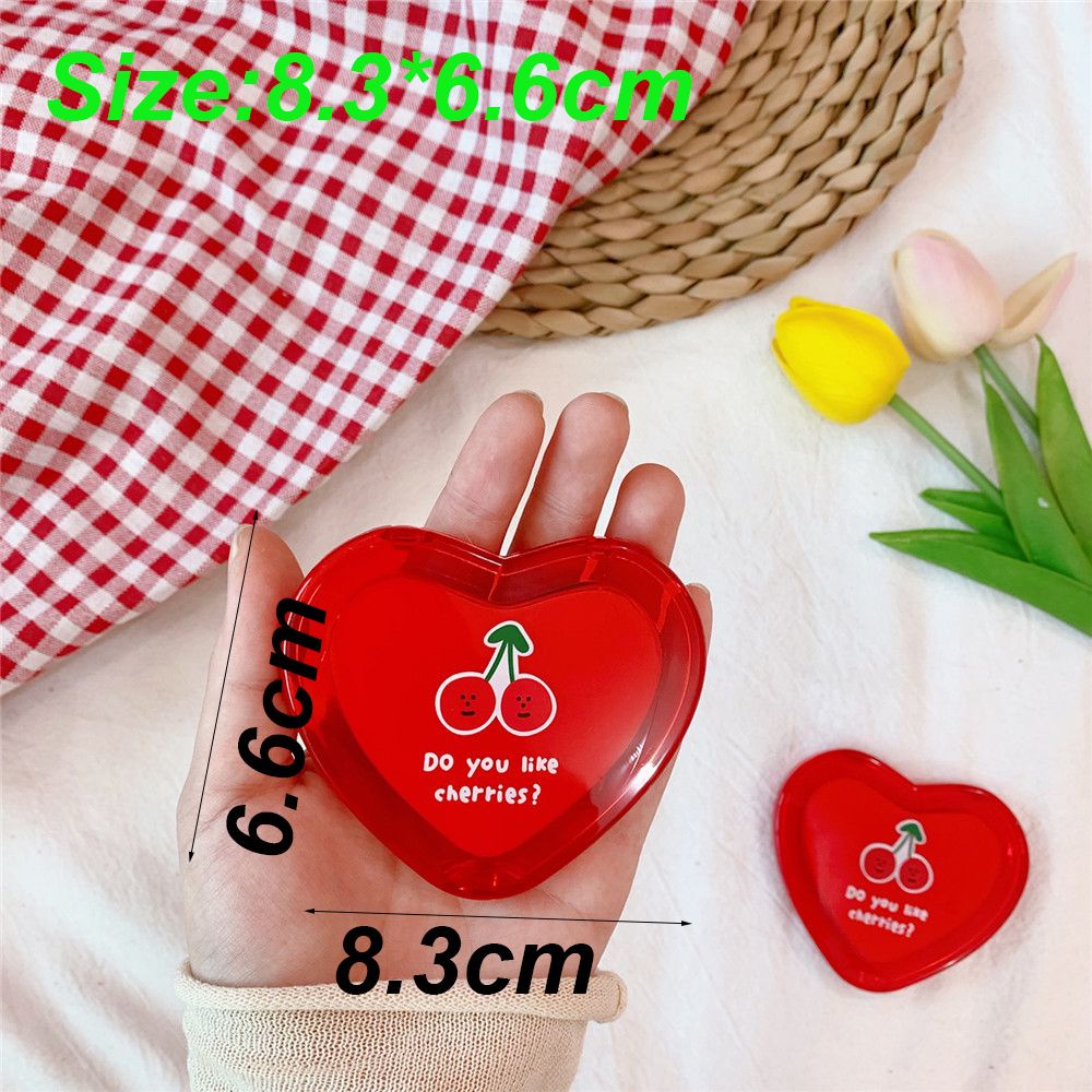 Gương trang điểm hình trái tim có thể gập lại kích thước bỏ túi tiện dụng