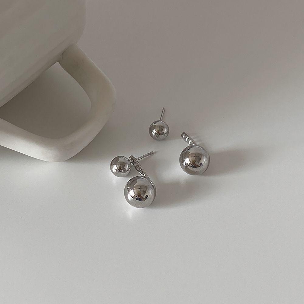 Khuyên Tai Nữ Hình Quả Bóng Tròn Bằng Hợp Kim Treo Sau Lưng Thanh Lịch