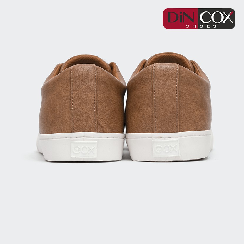 Giày Sneaker Da Nam DINCOX D06 Thể Thao, Năng Động Tan/White