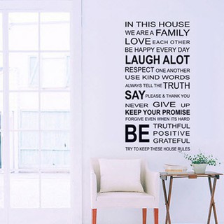 DECAL DÁN TƯỜNG CHỮ TRẮNG ĐEN