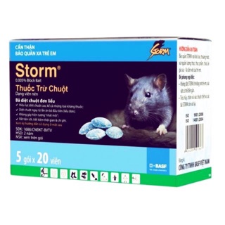 Combo 5 gói thuốc diệt chuột storm - gói 20 viên