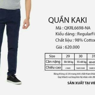 Quần Kaki Owen chuẩn hãng