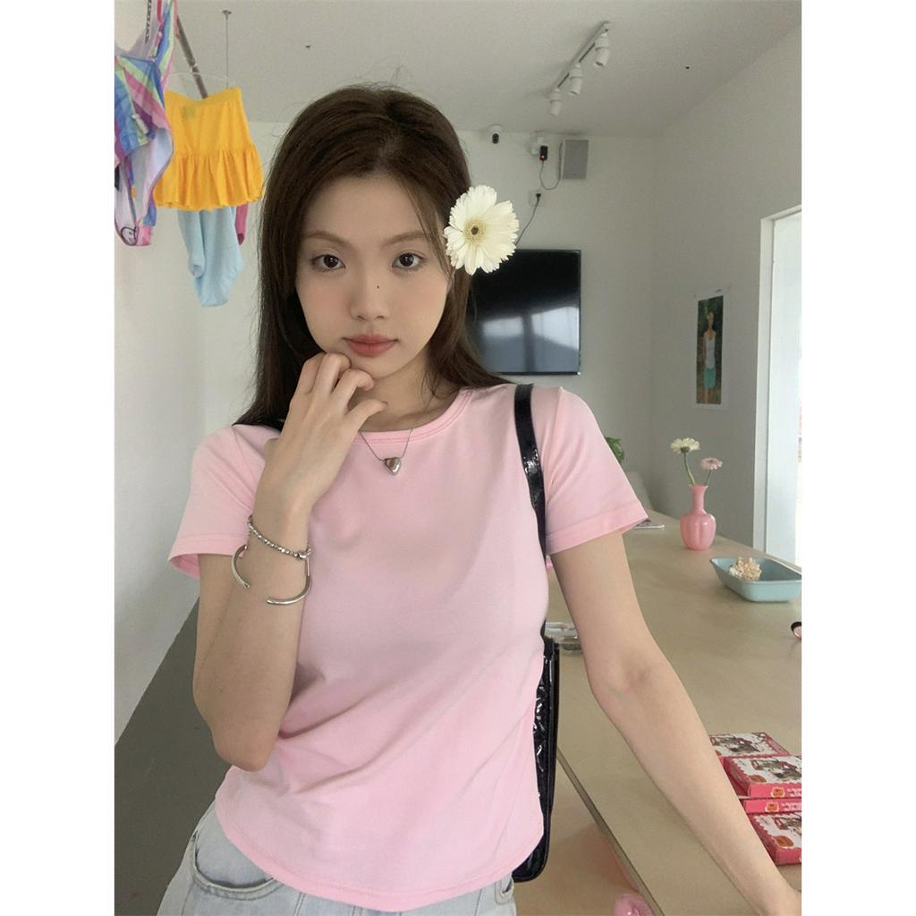 Áo Thun Nữ Ngắn Tay Cổ Tròn