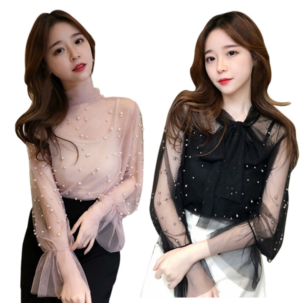Áo kiểu đính hột thời trang
