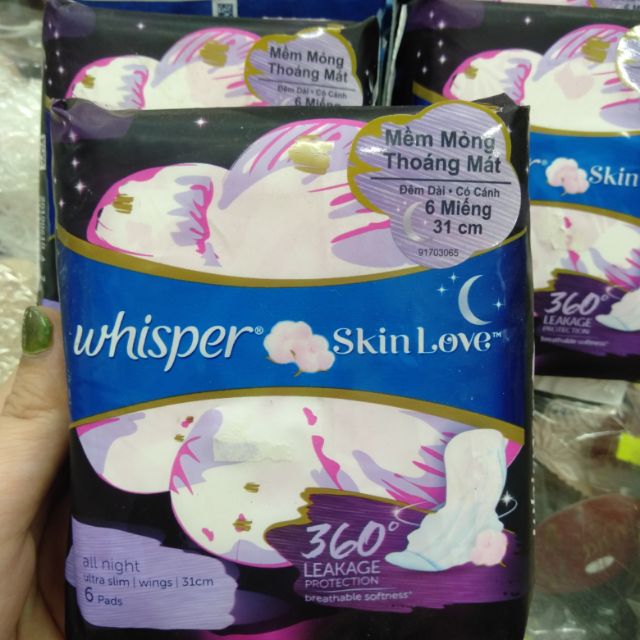 Bang vệ sinh Whisper Đêm