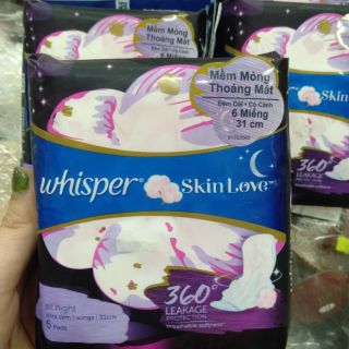 Bang vệ sinh Whisper Đêm