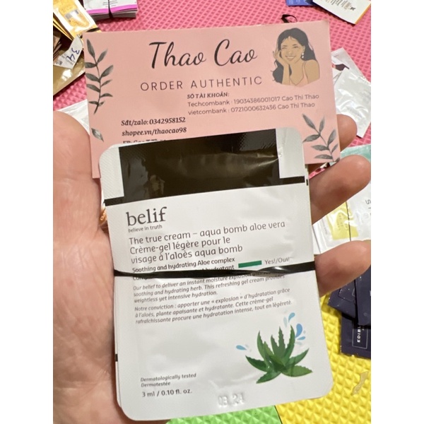[sample 3ml] Mẫu thử kem dưỡng ẩm belif